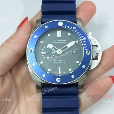 Panerai Luminor Submersible SS Blue Bezel Pam 959 Watch - Buy Replica